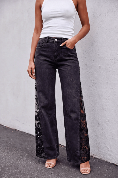 Floral Lace Jeans